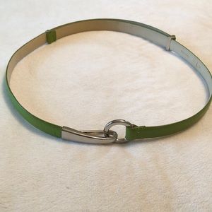 Via Spiga adjustable skinny Leather Green Belt
